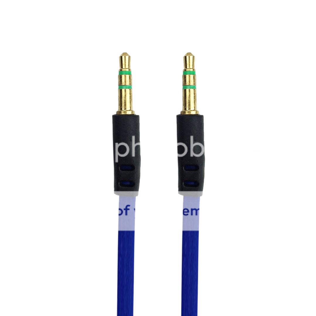 Auxiliary Stereo Mp3 Cable 3.5mm Audio AUX Input Extension Flat Music